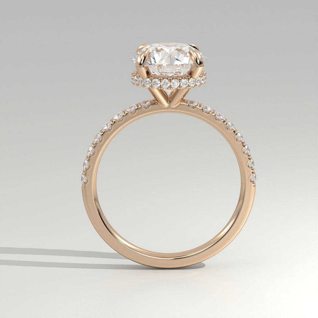 The Sample Solitaire Engagement Rings - 2.0 Carat Round 14K Rose Gold Engagement Ring