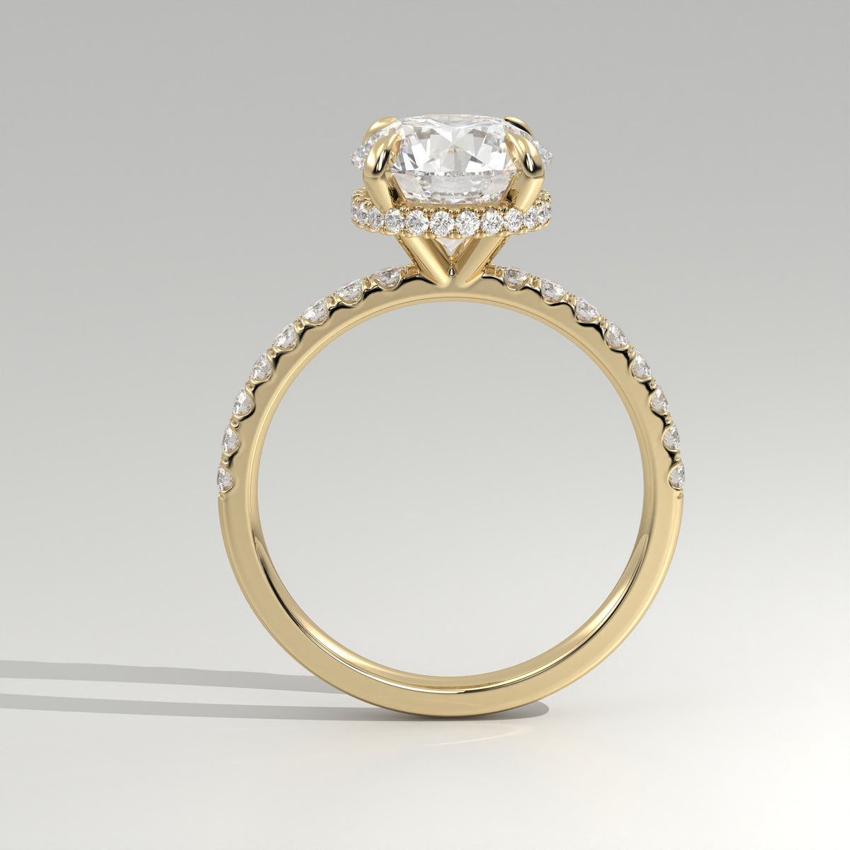 The Sample Solitaire Engagement Rings - 3.0 Carat Round 18K Yellow Gold Engagement Ring