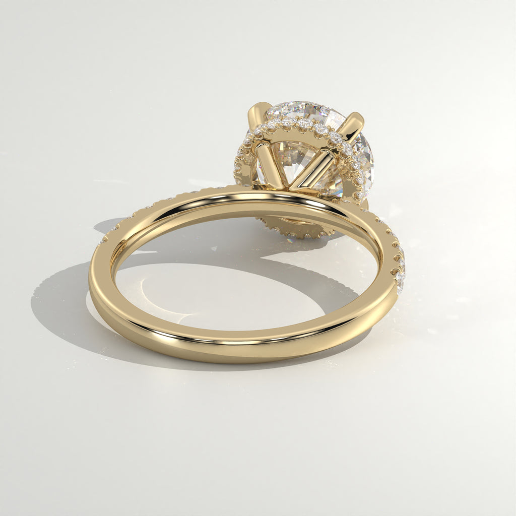 The Sample Solitaire Engagement Rings - 3.0 Carat Round 18K Yellow Gold Engagement Ring