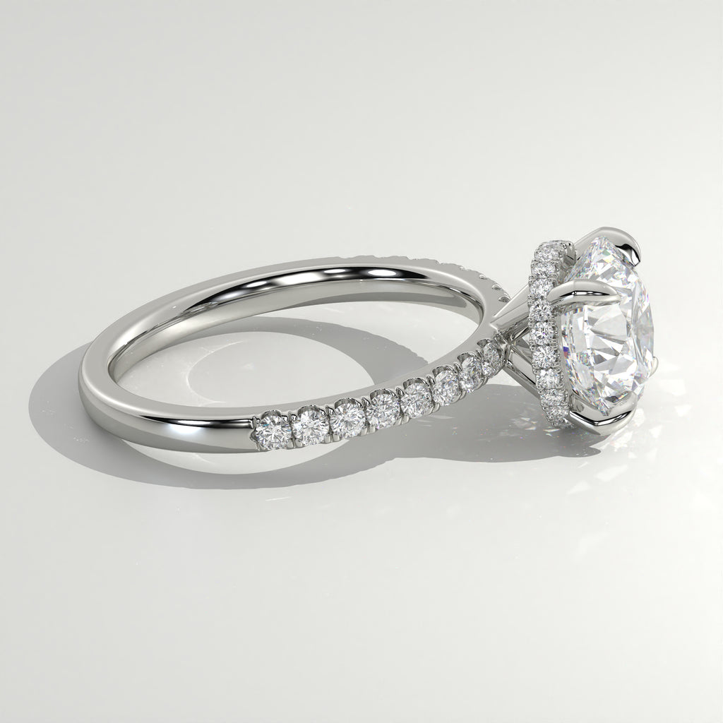 The Sample Solitaire Engagement Rings - 1.0 Carat Round 18K White Gold Engagement Ring