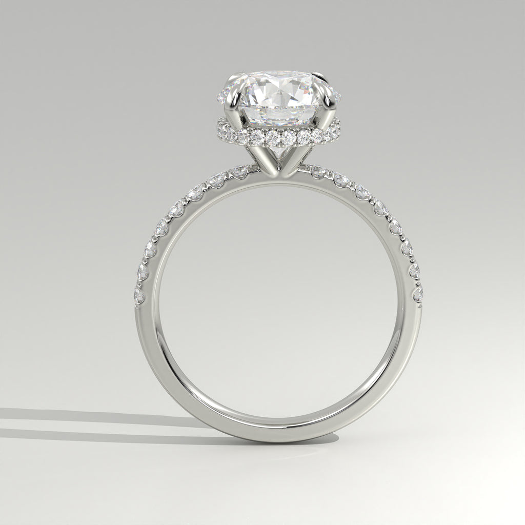 The Sample Solitaire Engagement Rings - 1.0 Carat Round 18K White Gold Engagement Ring