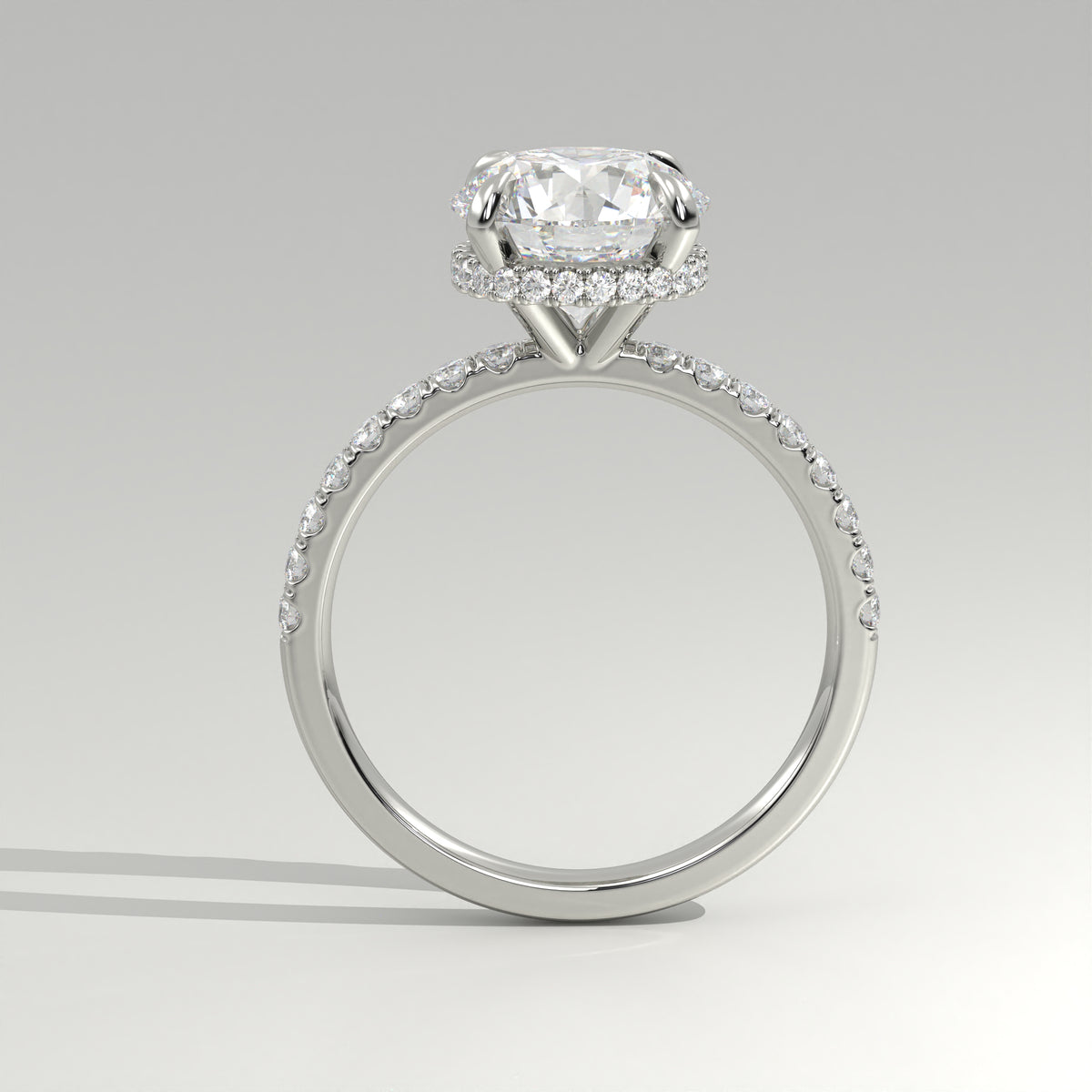 The Sample Solitaire Engagement Rings - 1.0 Carat Round 18K White Gold Engagement Ring