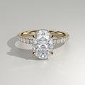 The Sample Solitaire Engagement Rings - 2.5 Carat Oval 14K Yellow Gold Engagement Ring