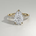 The Sample Solitaire Engagement Rings - 2.5 Carat Pear 14K Yellow Gold Engagement Ring