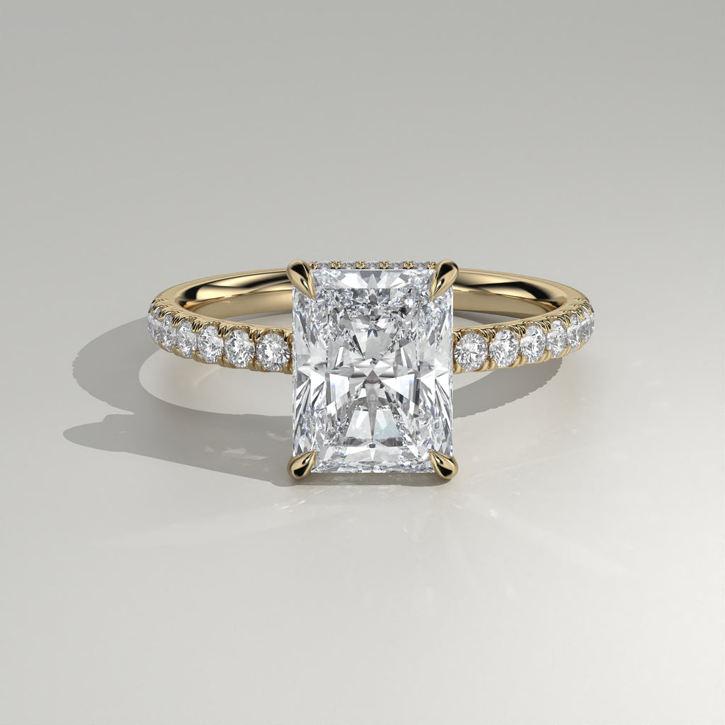 The Sample Solitaire Engagement Rings - 1.5 Carat Radiant 18K Yellow Gold Engagement Ring