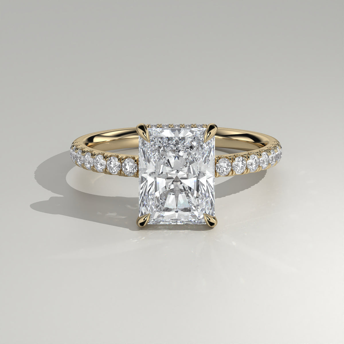 The Sample Solitaire Engagement Rings - 1.5 Carat Radiant 18K Yellow Gold Engagement Ring
