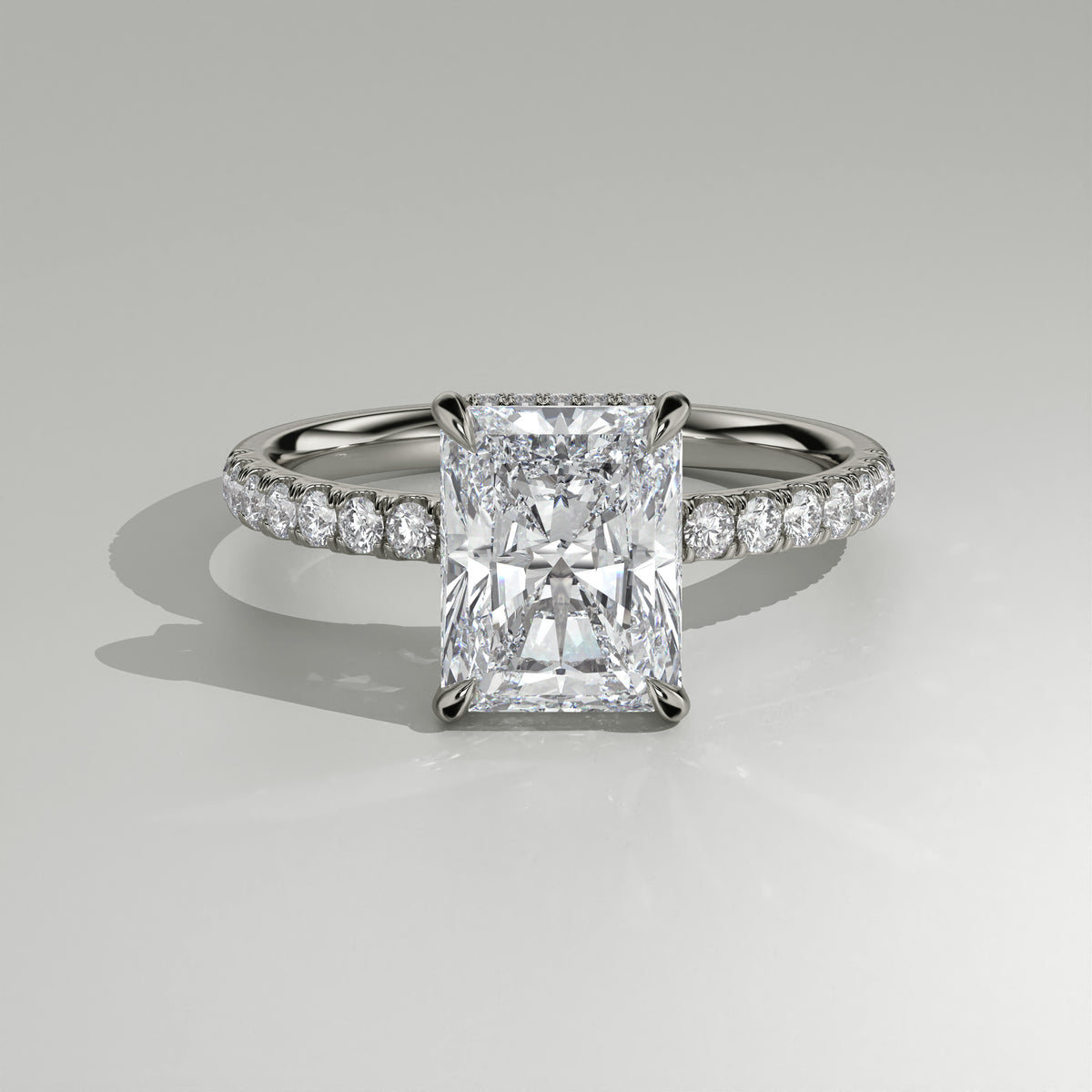 The Sample Solitaire Engagement Rings - 1.5 Carat Radiant Platinum Engagement Ring