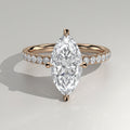 The Sample Solitaire Engagement Rings - 2.5 Carat Marquise 14K Rose Gold Engagement Ring
