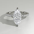 The Sample Solitaire Engagement Rings - 1.0 Carat Marquise 14K White Gold Engagement Ring