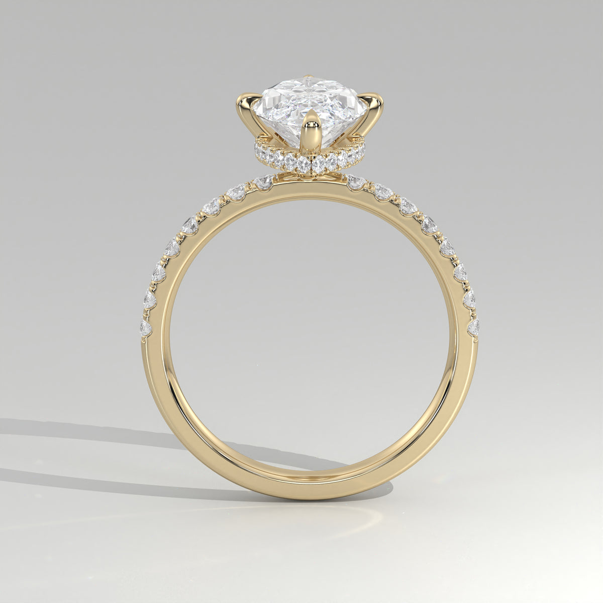 The Sample Solitaire Engagement Rings - 2.5 Carat Marquise 18K Yellow Gold Engagement Ring