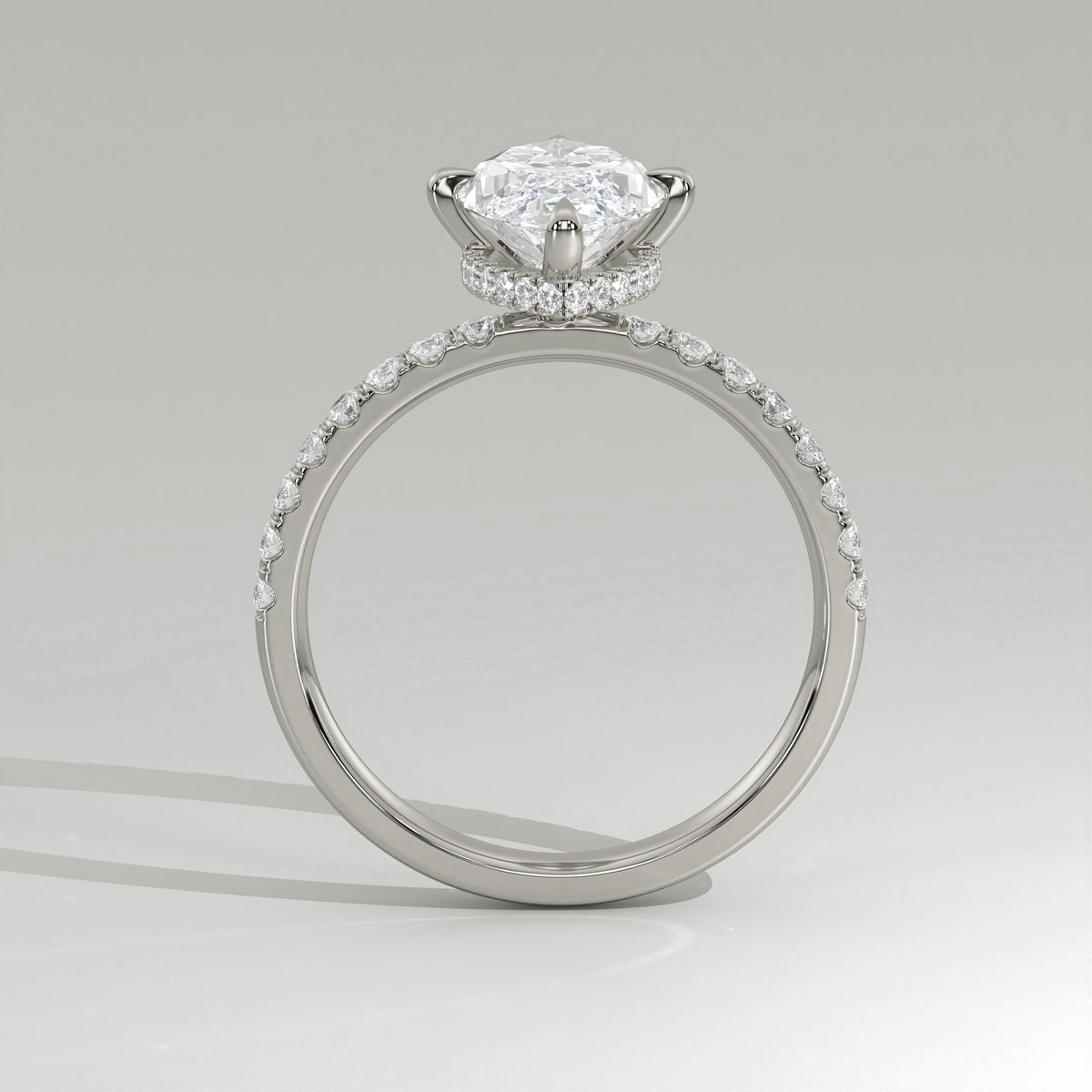 The Sample Solitaire Engagement Rings - 1.0 Carat Marquise 14K White Gold Engagement Ring