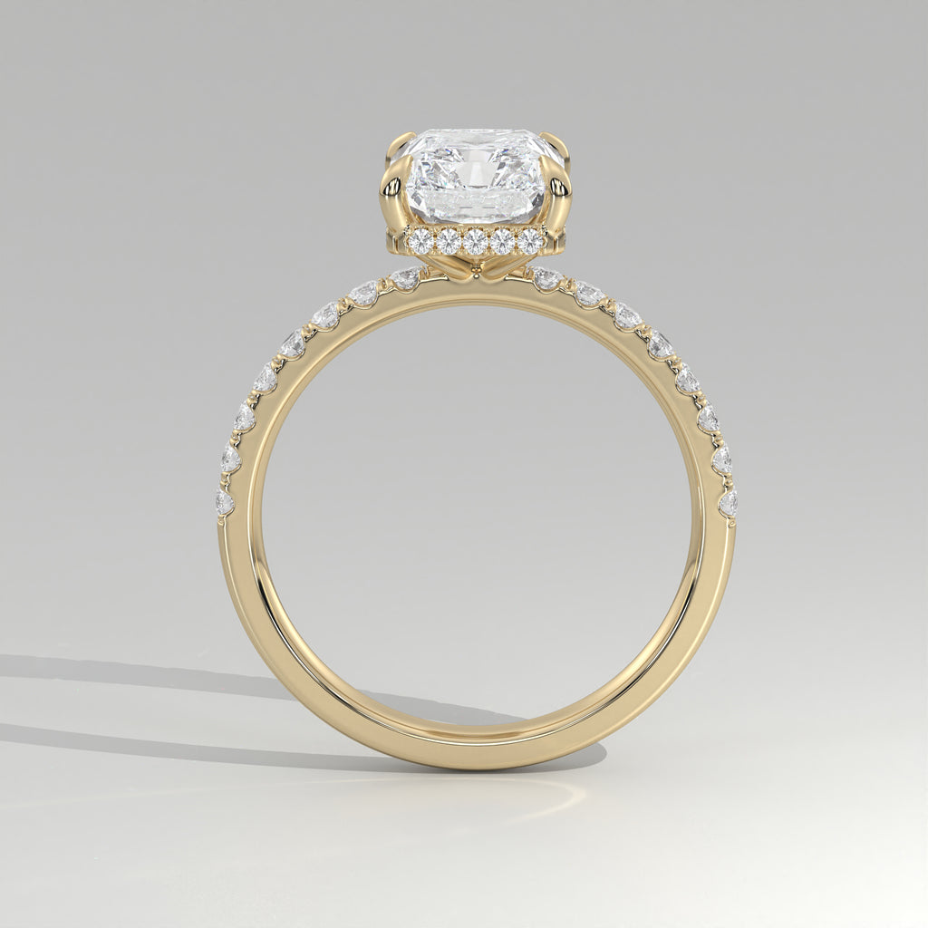 The Sample Solitaire Engagement Rings - 1.5 Carat Radiant 18K Yellow Gold Engagement Ring
