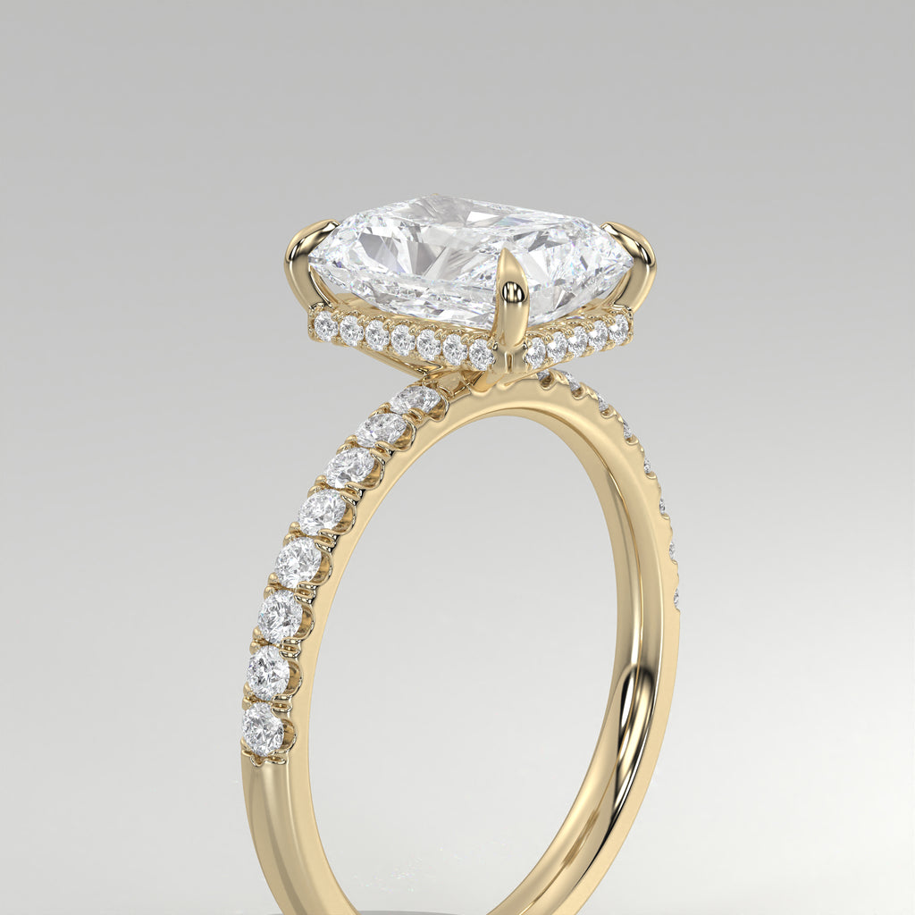 The Sample Solitaire Engagement Rings - 1.5 Carat Radiant 18K Yellow Gold Engagement Ring
