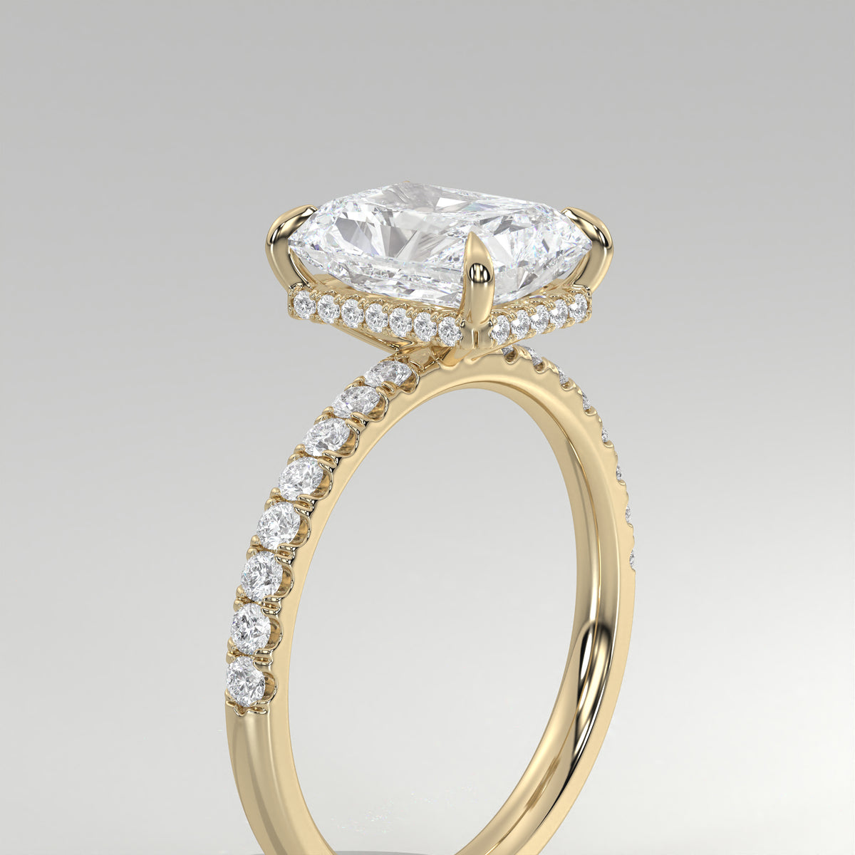 The Sample Solitaire Engagement Rings - 1.5 Carat Radiant 18K Yellow Gold Engagement Ring