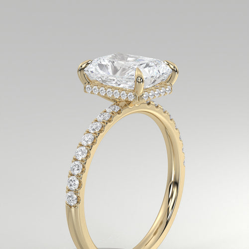The Sample Solitaire Engagement Rings - 1.5 Carat Radiant 18K Yellow Gold Engagement Ring