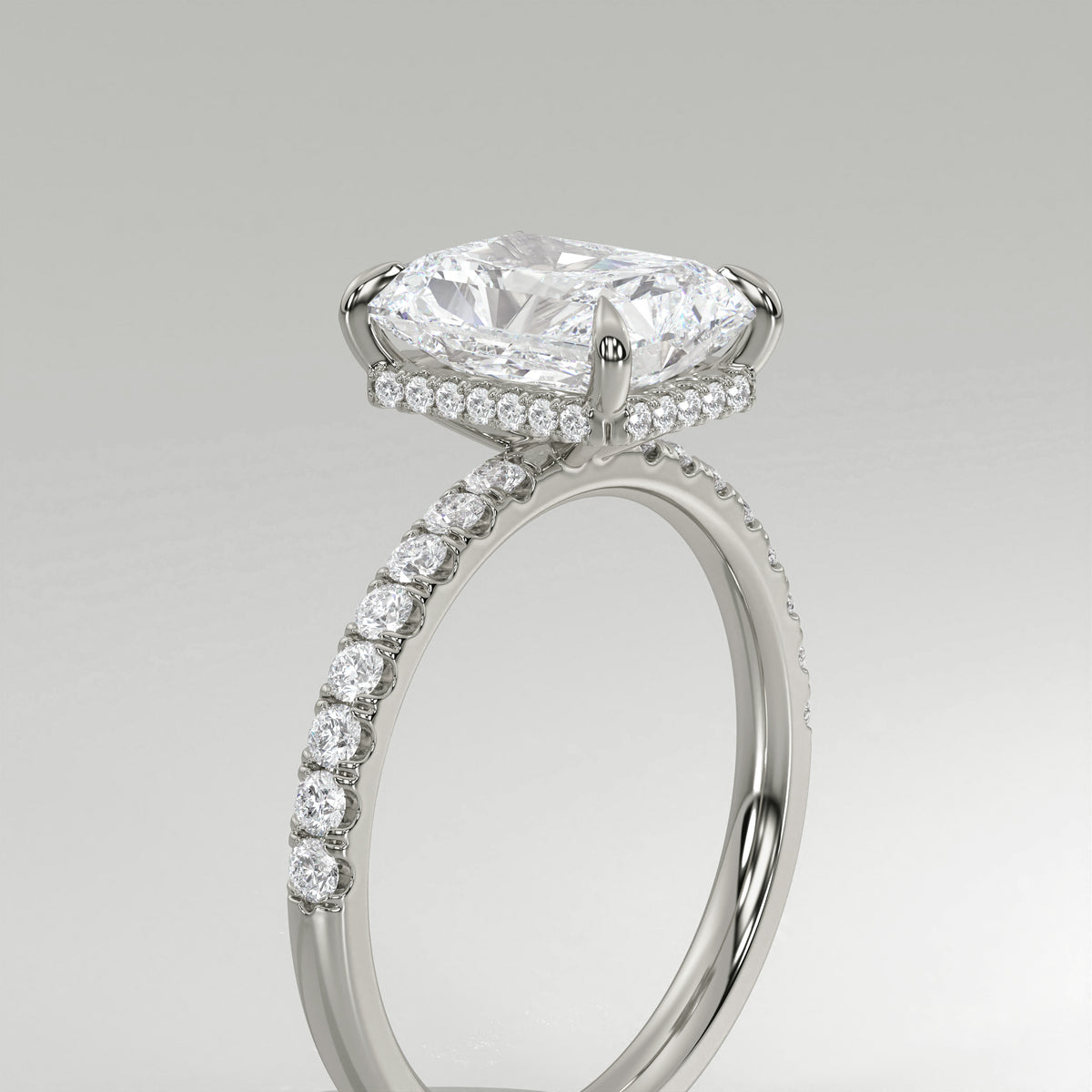 The Sample Solitaire Engagement Rings - 1.5 Carat Radiant Platinum Engagement Ring
