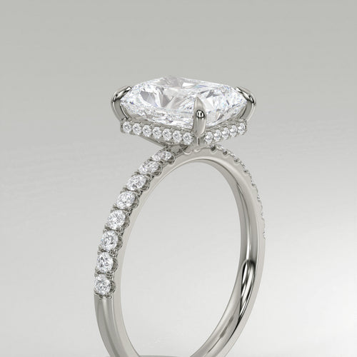The Sample Solitaire Engagement Rings - 1.5 Carat Radiant 18K White Gold Engagement Ring