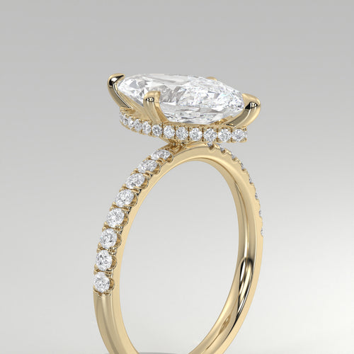 The Sample Solitaire Engagement Rings - 1.5 Carat Marquise 18K Yellow Gold Engagement Ring