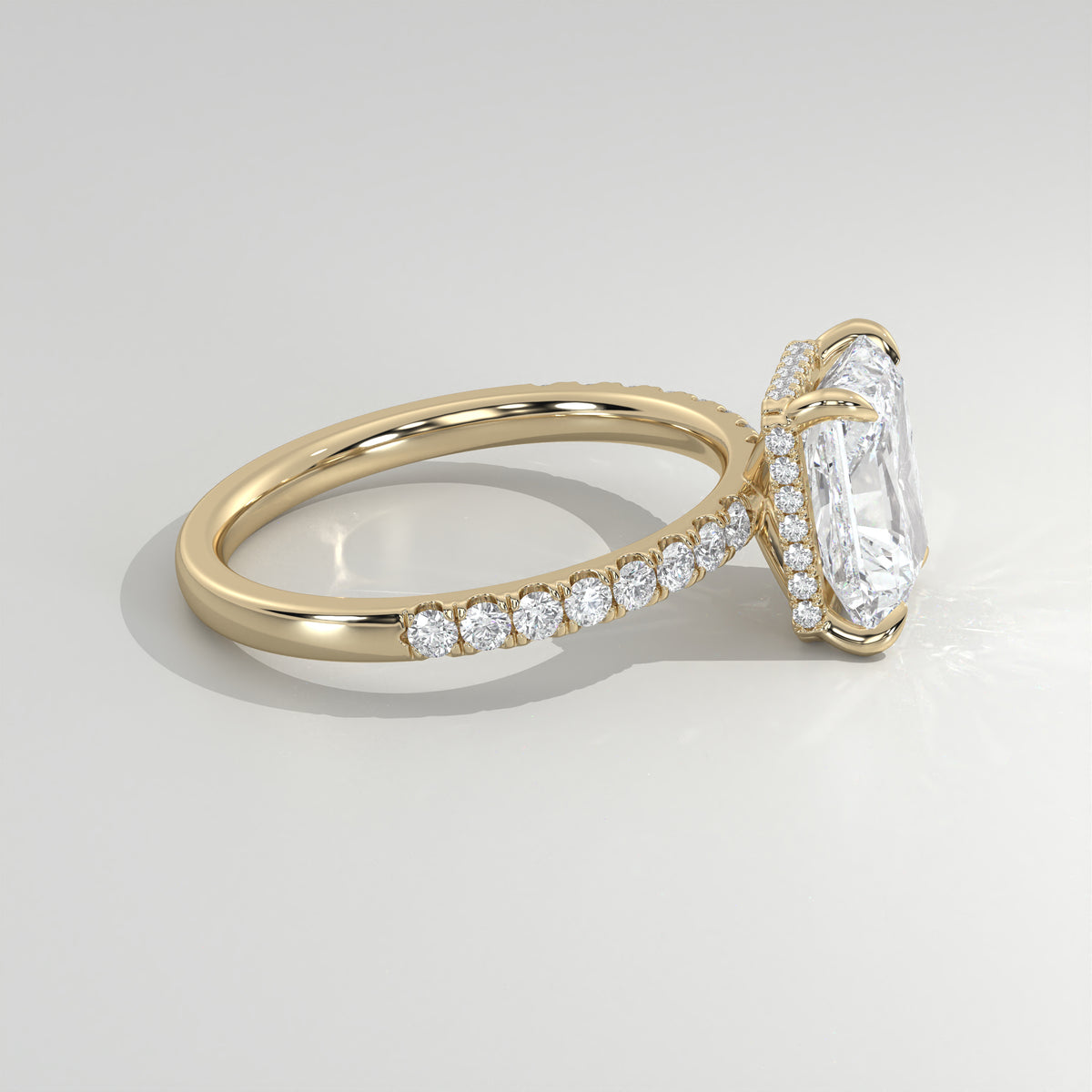 The Sample Solitaire Engagement Rings - 1.5 Carat Radiant 18K Yellow Gold Engagement Ring