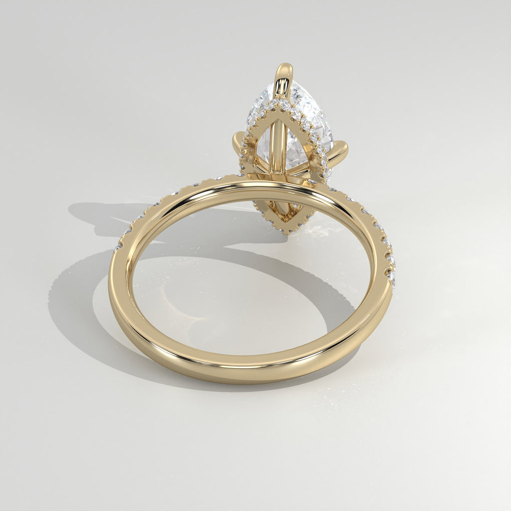 The Sample Solitaire Engagement Rings - 2.5 Carat Marquise 18K Yellow Gold Engagement Ring