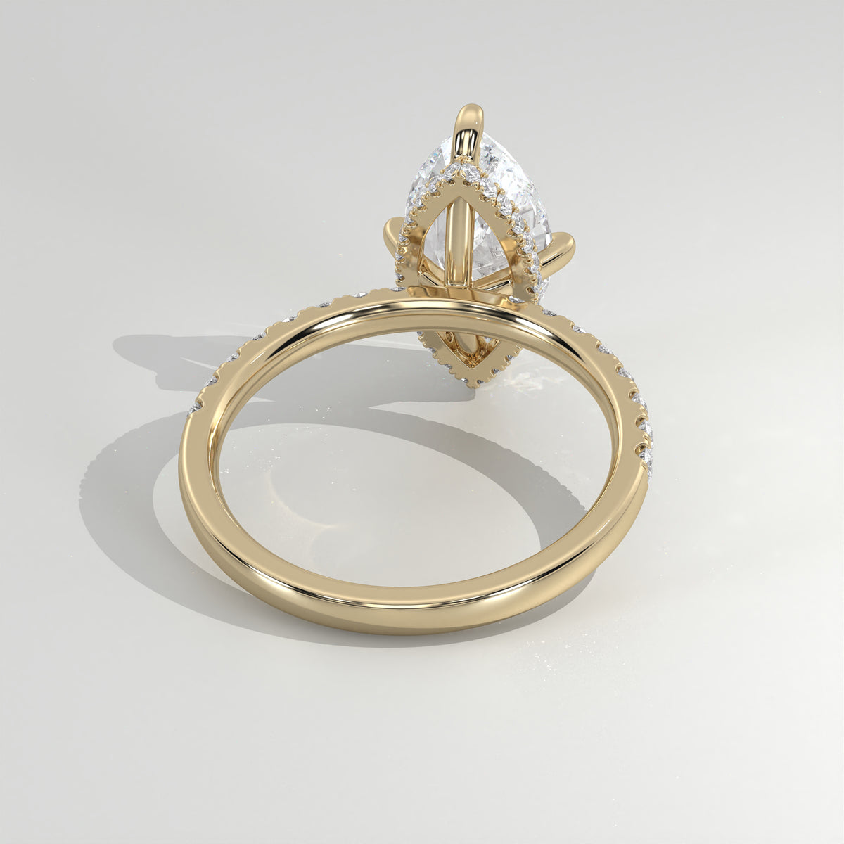 The Sample Solitaire Engagement Rings - 2.5 Carat Marquise 18K Yellow Gold Engagement Ring