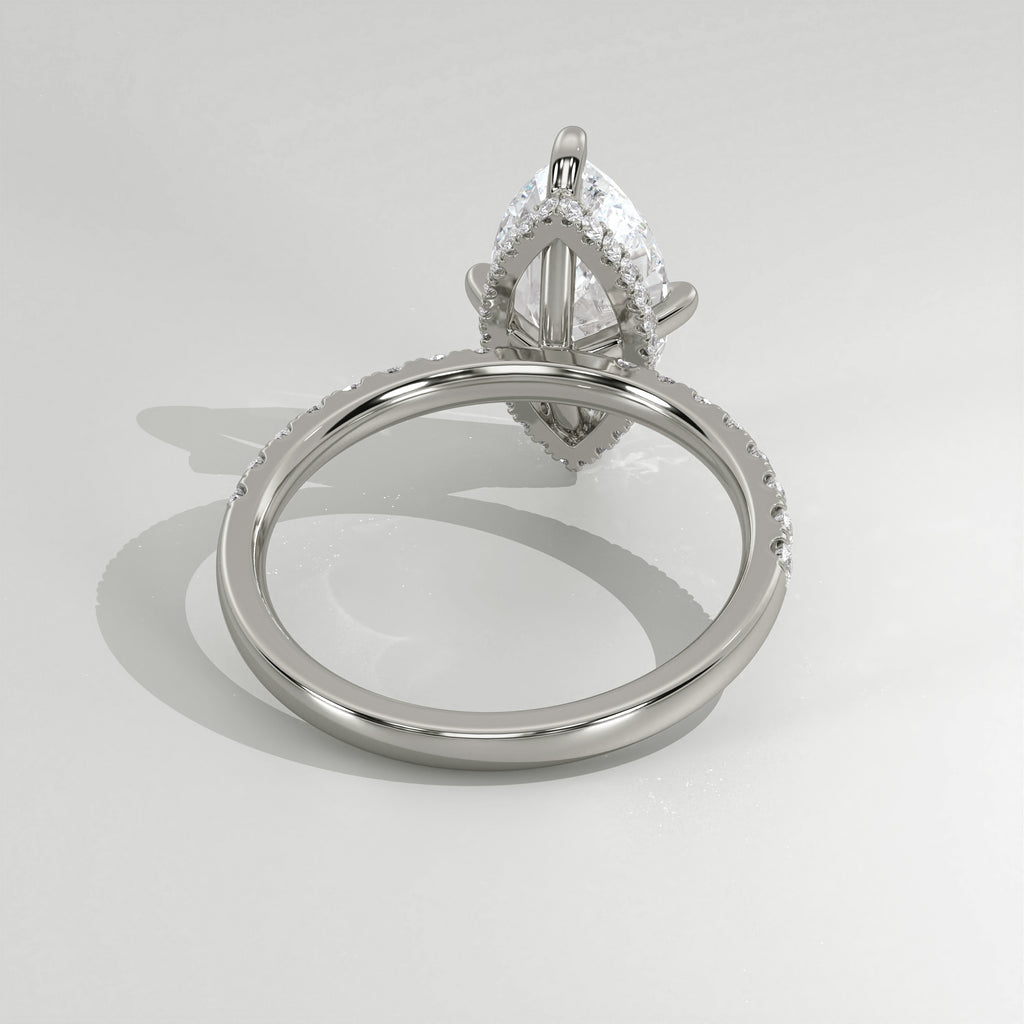 The Sample Solitaire Engagement Rings - 1.0 Carat Marquise 14K White Gold Engagement Ring