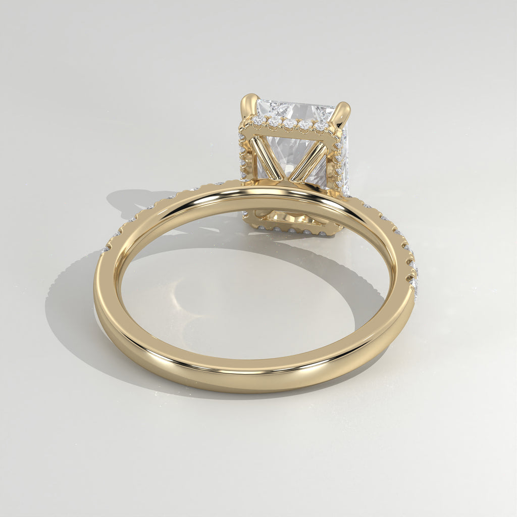 The Sample Solitaire Engagement Rings - 1.5 Carat Radiant 18K Yellow Gold Engagement Ring