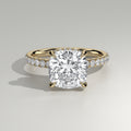 The Sample Solitaire Engagement Rings - 3.5 Carat Cushion 18K Yellow Gold Engagement Ring