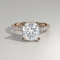 The Sample Solitaire Engagement Rings - 3.0 Carat Cushion 14K Rose Gold Engagement Ring