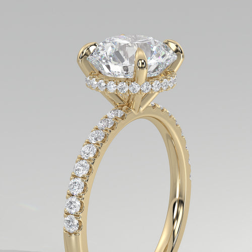 The Sample Solitaire Engagement Rings - 1.0 Carat Round 18K Yellow Gold Engagement Ring