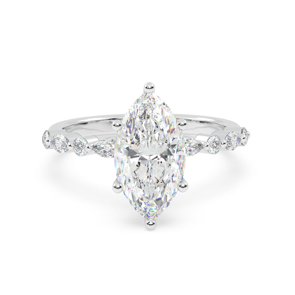 The Velor marquise ~ Silver