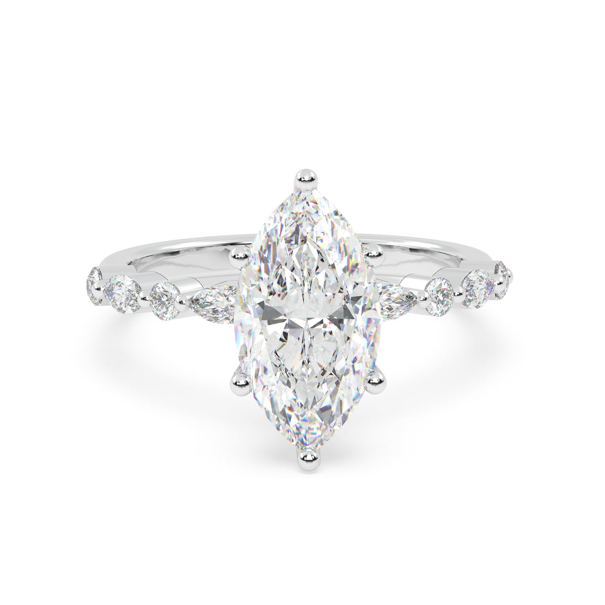 The Velor marquise ~ Silver