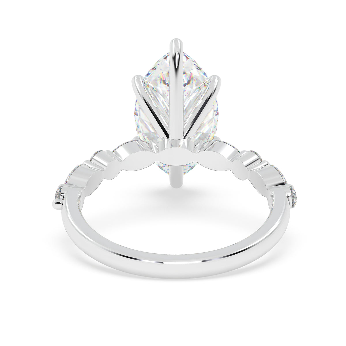 The Velor marquise ~ Silver