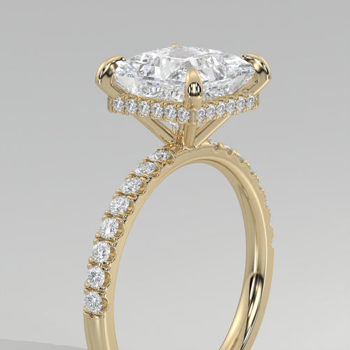 The Sample Solitaire Engagement Rings - 1.5 Carat Princess 14K Yellow Gold Engagement Ring