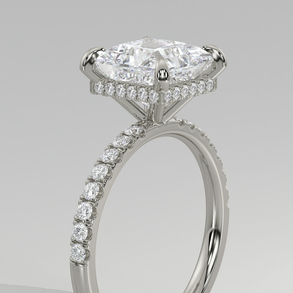 The Sample Solitaire Engagement Rings - 1.5 Carat Princess Platinum Engagement Ring