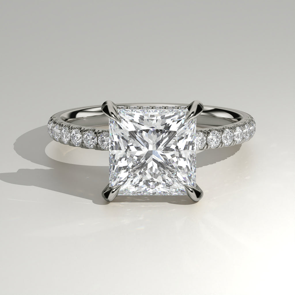 The Sample Solitaire Engagement Rings - 1.5 Carat Princess Platinum Engagement Ring