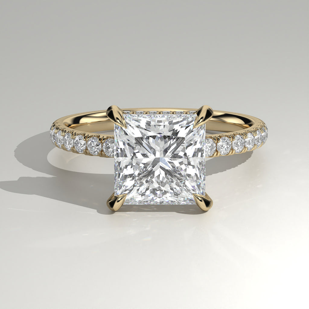 The Sample Solitaire Engagement Rings - 1.5 Carat Princess 18K Yellow Gold Engagement Ring