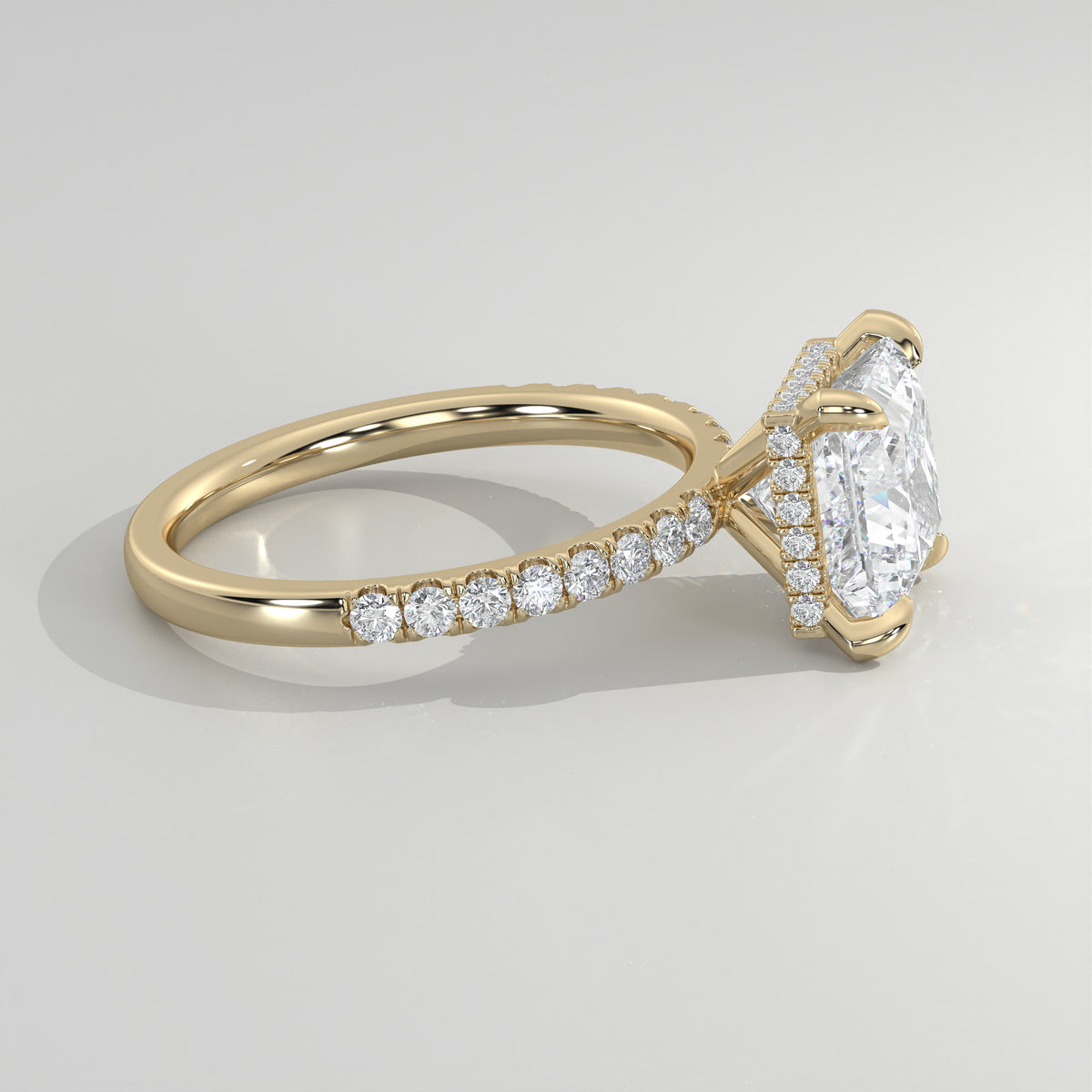 The Sample Solitaire Engagement Rings - 1.5 Carat Princess 18K Yellow Gold Engagement Ring