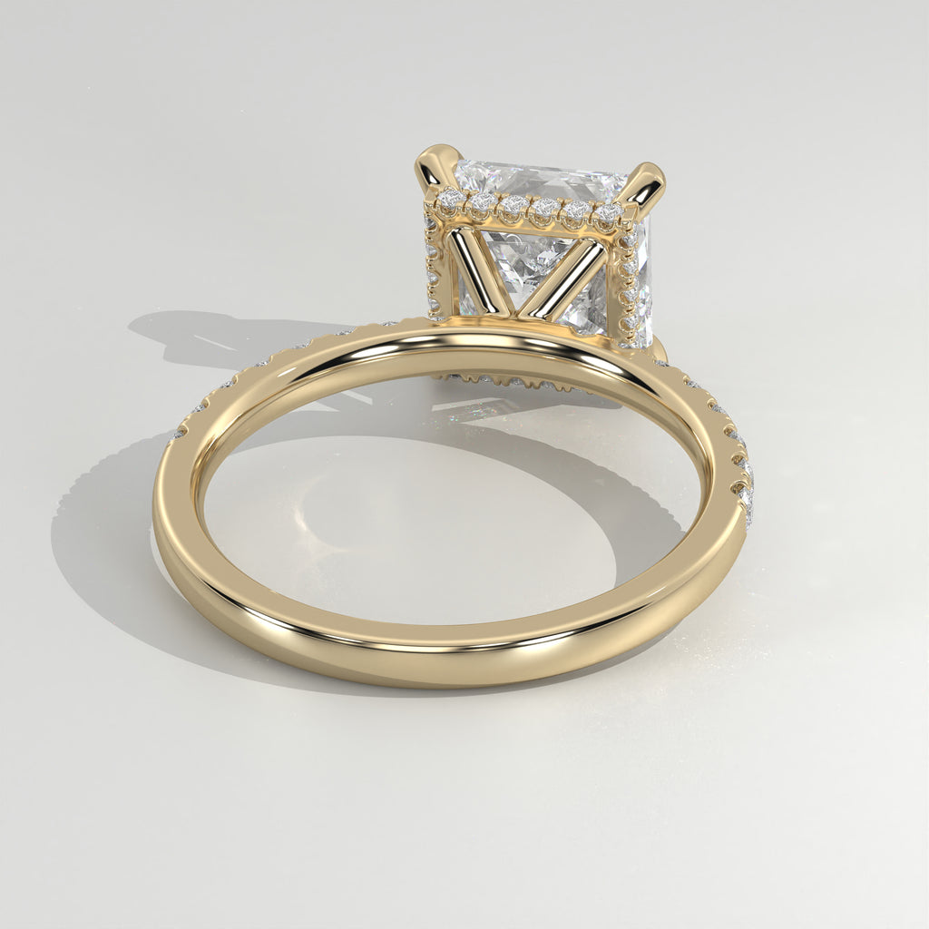 The Sample Solitaire Engagement Rings - 1.5 Carat Princess 18K Yellow Gold Engagement Ring
