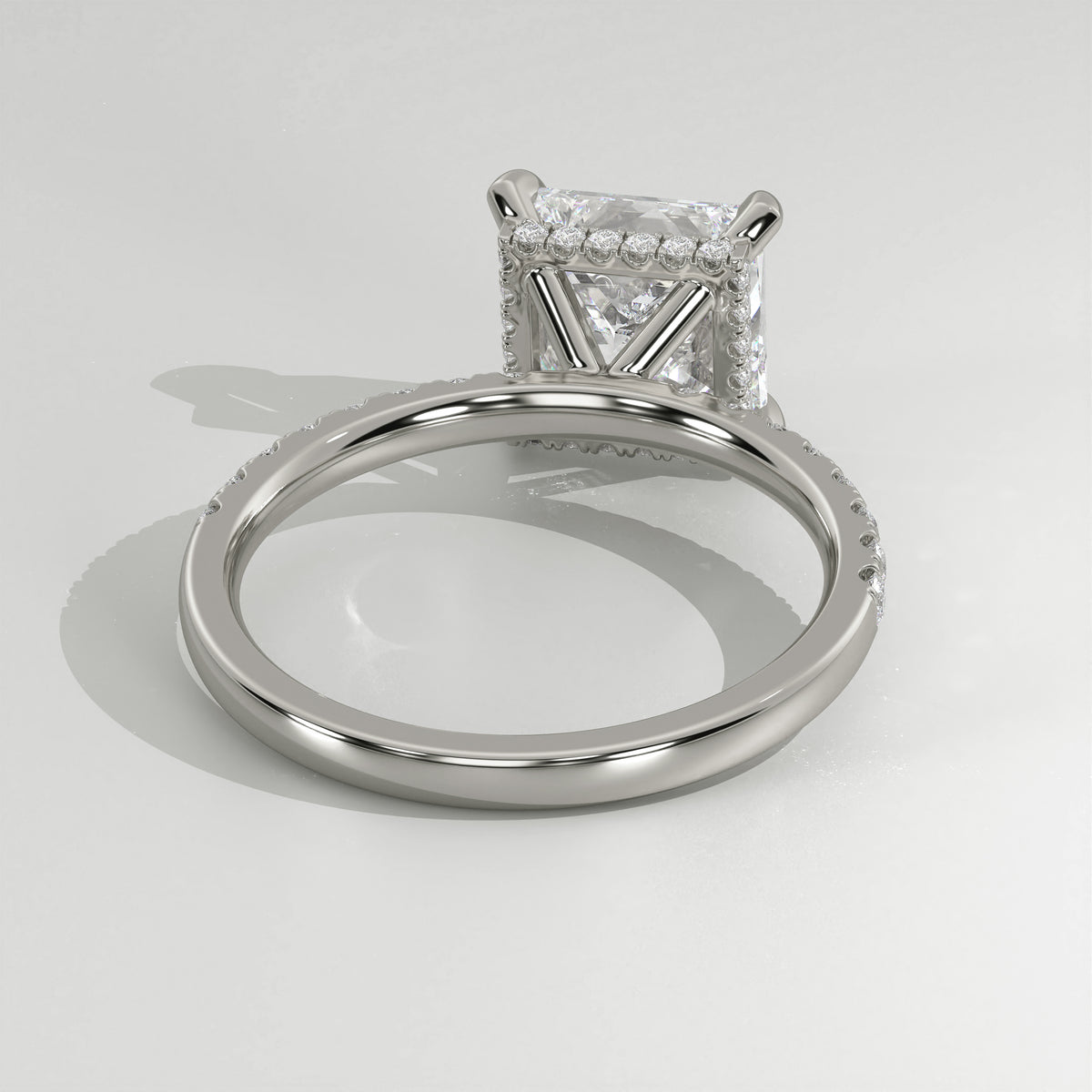 The Sample Solitaire Engagement Rings - 1.5 Carat Princess Platinum Engagement Ring