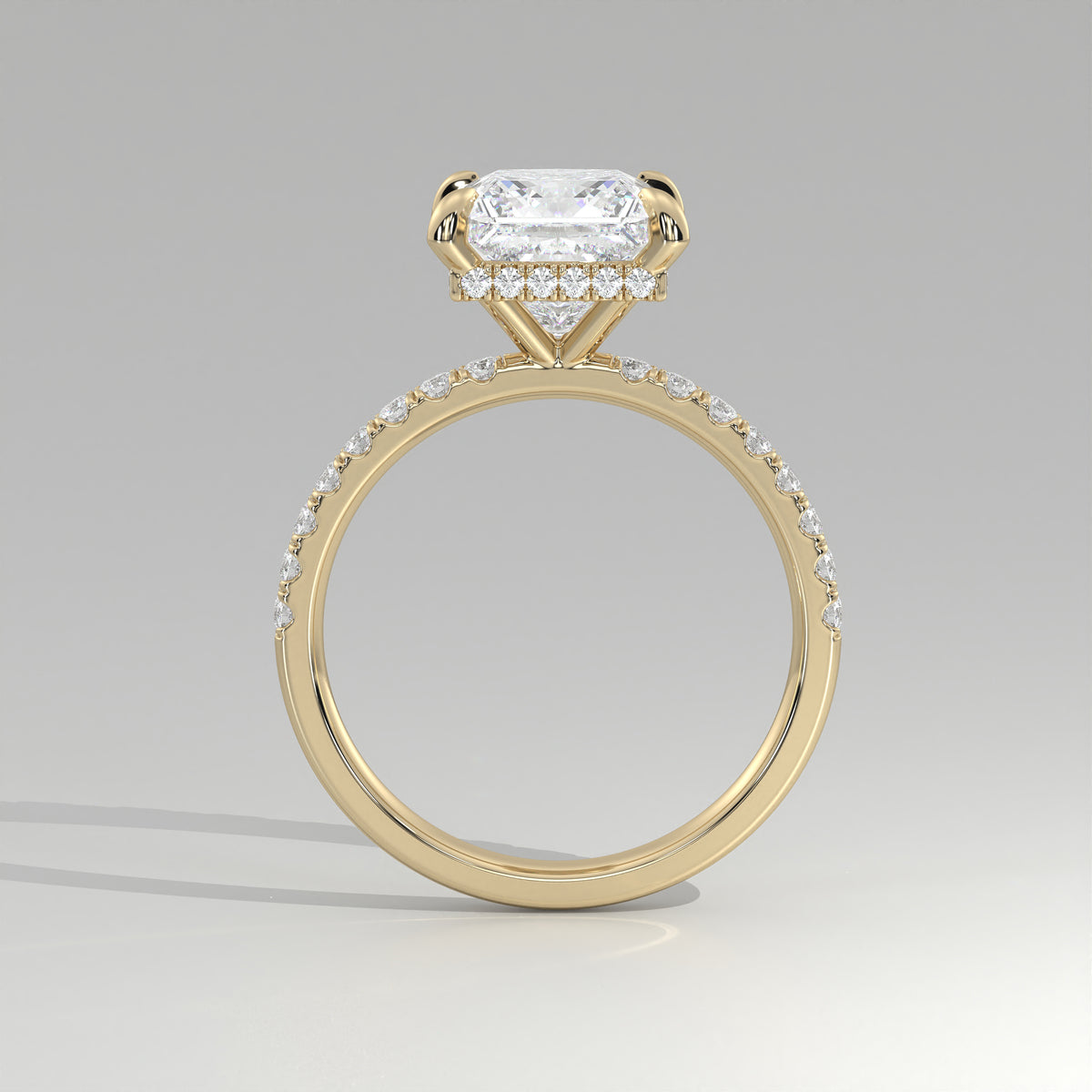 The Sample Solitaire Engagement Rings - 1.5 Carat Princess 18K Yellow Gold Engagement Ring