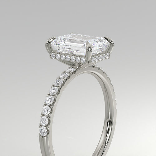 The Sample Solitaire Engagement Rings - 1.5 Carat Emerald Platinum Engagement Ring