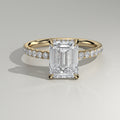 The Sample Solitaire Engagement Rings - 4.5 Carat Emerald 14K Yellow Gold Engagement Ring