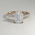 The Sample Solitaire Engagement Rings - 2.0 Carat Emerald 14K Rose Gold Engagement Ring