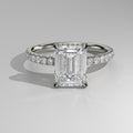 The Sample Solitaire Engagement Rings - 1.5 Carat Emerald 14K White Gold Engagement Ring