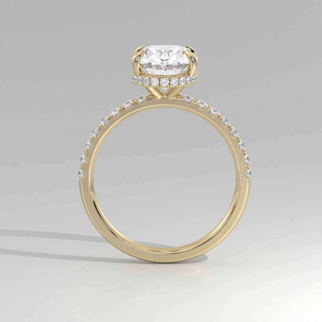 The Sample Solitaire Engagement Rings - 2.5 Carat Oval 18K Yellow Gold Engagement Ring