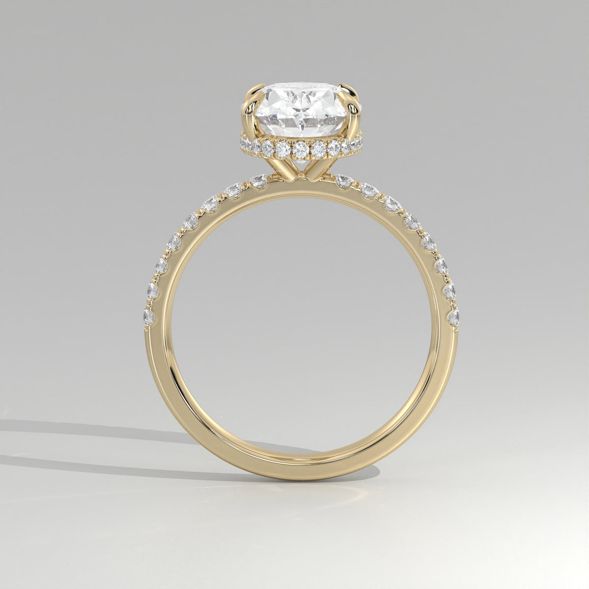 The Sample Solitaire Engagement Rings - 2.5 Carat Oval 18K Yellow Gold Engagement Ring