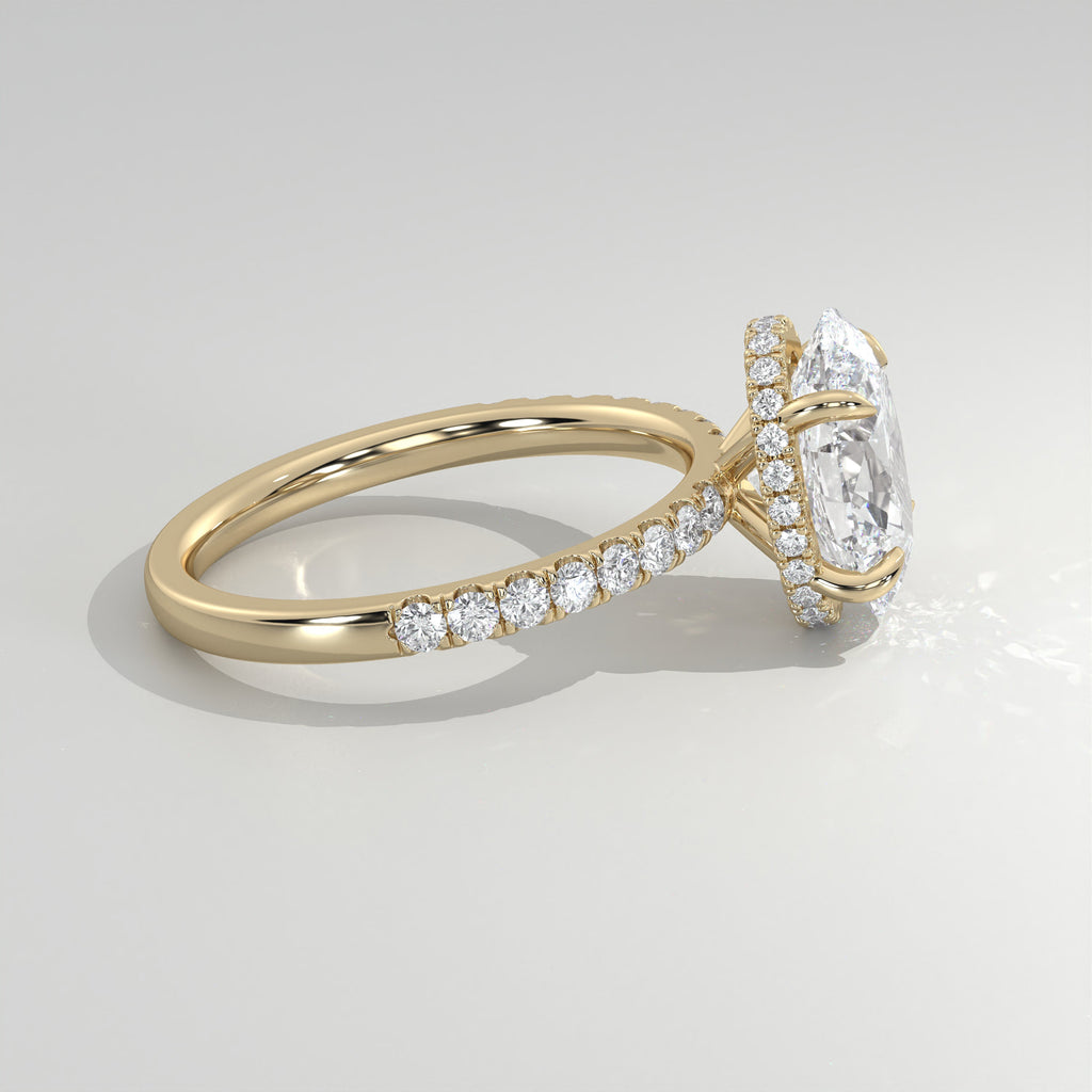 The Sample Solitaire Engagement Rings - 2.5 Carat Oval 18K Yellow Gold Engagement Ring