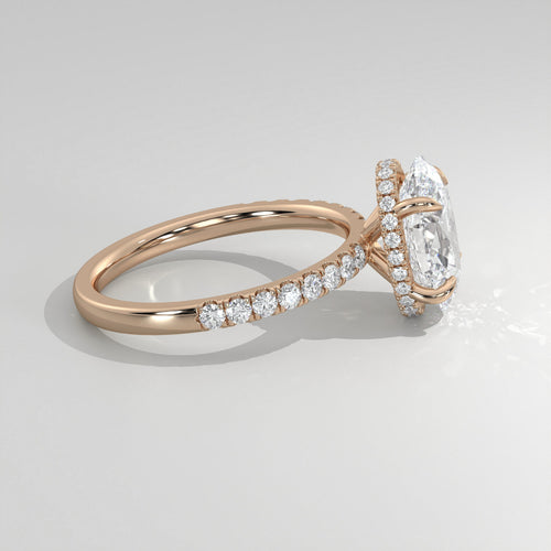 The Sample Solitaire Engagement Rings - 1.5 Carat Oval 18K Rose Gold Engagement Ring