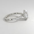 The Sample Solitaire Engagement Rings - 3.5 Carat Oval 14K White Gold Engagement Ring